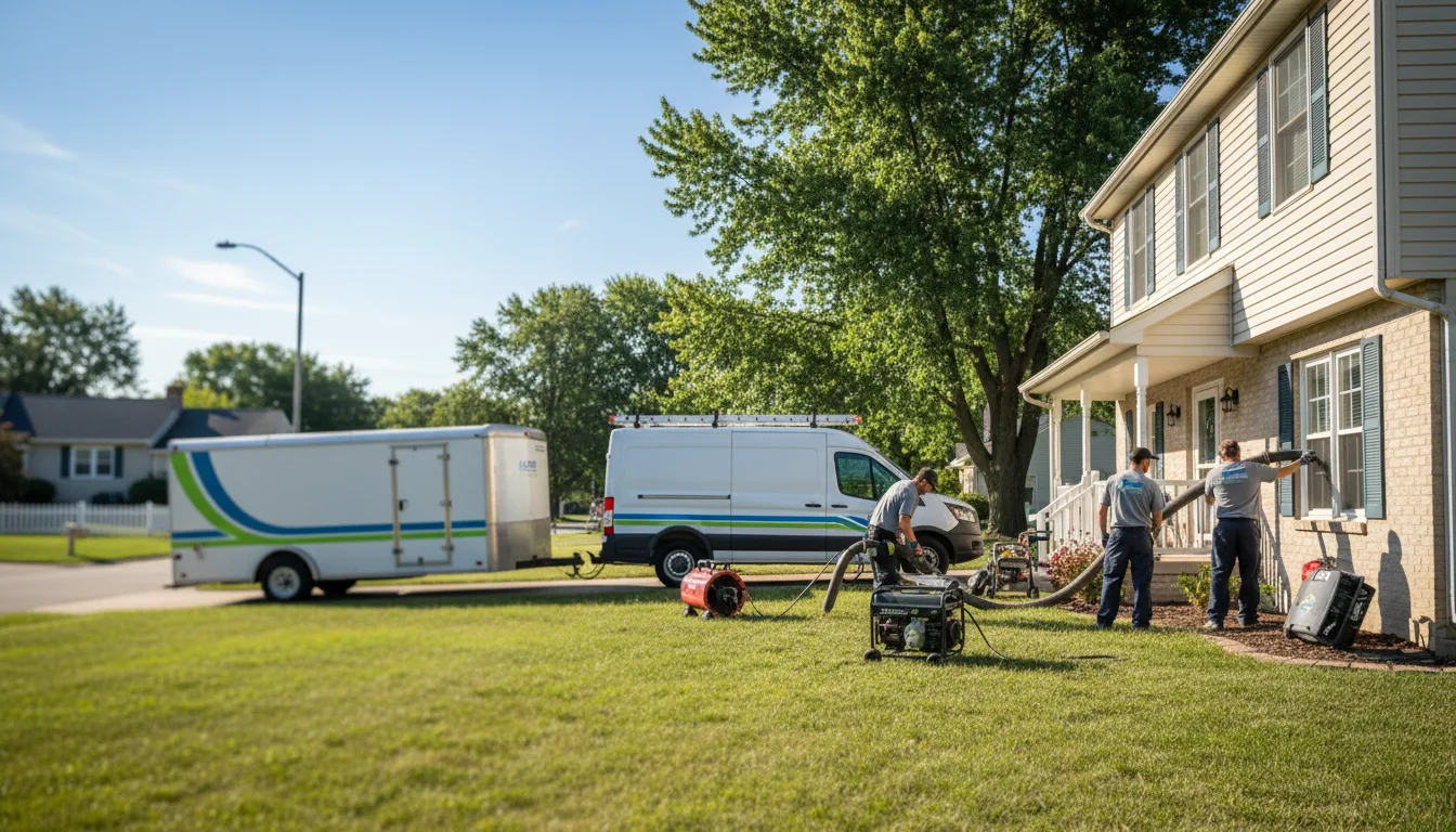 Flooded Basement Restoration And Cleanup With Repair in Jasonville, IN near me